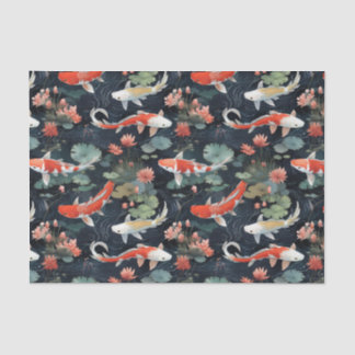 Vintage Style Koi-Fisch-Dekoupage Seidenpapier