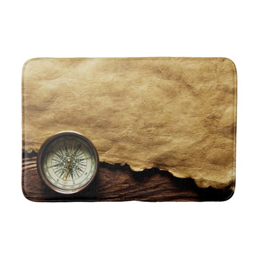 Vintage Style Kompass Badematte! Badematte (Vorderseite)