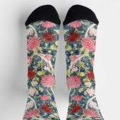Vintage Style Kunst Blumen Socken (Oben)
