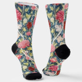 Vintage Style Kunst Blumen Socken (Gewinkelt)
