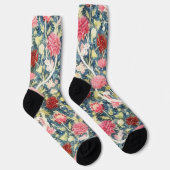 Vintage Style Kunst Blumen Socken (Rechts)