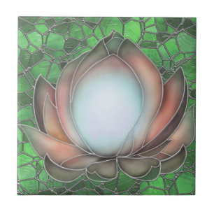 Vintage Style Lachs Lotus Keramikfliese