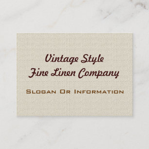 Vintage Style Leinen große Visitenkarten Visitenkarte