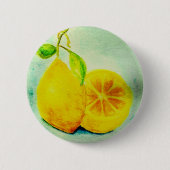 Vintage Style Lemons Button (Vorderseite)