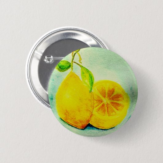 Vintage Style Lemons Button (Vorne & Hinten)