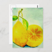 Vintage Style Lemons Postkarte (Vorne/Hinten)