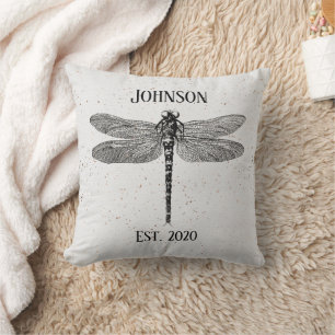 Vintage Style Libellen-Signatur  Kissen