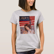 Vintage Style Liberté-Porträt mit amerikanischer F