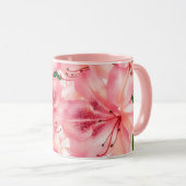Vintage Style Liege Blume Rosa Tasse Cup (VorderseiteRechts)