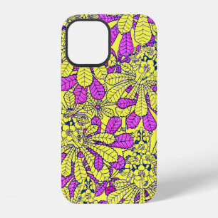 Vintage Style Lila Floral Pop Art Handyhülle iPhone 12 Hülle