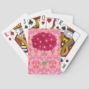Vintage Style Magenta Hortensienblüte Spielkarten
