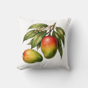 Vintage Style Mangofruchtzweig  Kissen