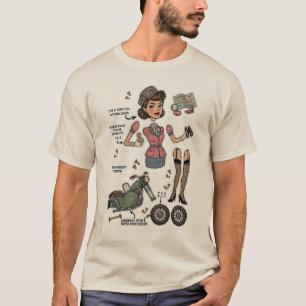 Vintage Style Papierpuppen-Kit Abenteuer T-Shirt