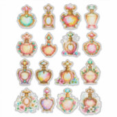 Vintage Style Perfume Bottles Sheet of Stickers Aufkleber (Vorderseite)