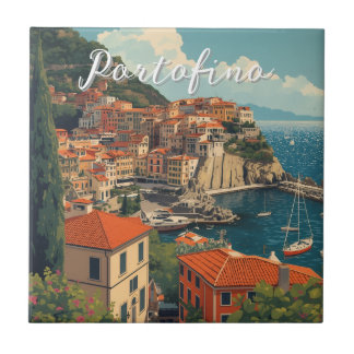 Vintage Style Portofino Genova Italien Fliese