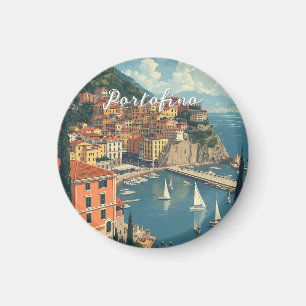 Vintage Style Portofino Genova Italien Magnet