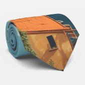 Vintage Style Portofino Genova Italy Krawatte (Gerollt)