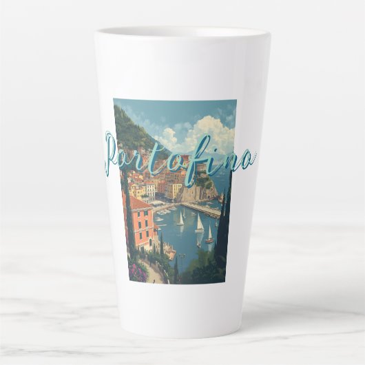 Vintage Style Portofino Genova Italy Milchtasse (Vorderseite)