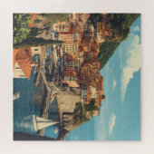 Vintage Style Portofino Genova Italy Puzzle (Horizontal)