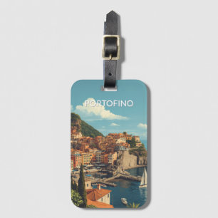 Vintage Style Portofino Genua Italien Gepäckanhänger