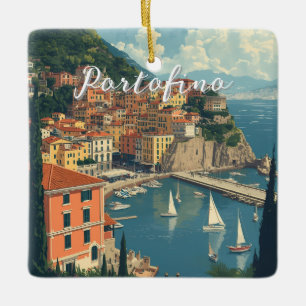 Vintage Style Portofino Genua Italien Keramikornament