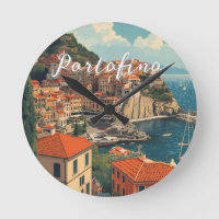 Vintage Style Portofino Genua Italien