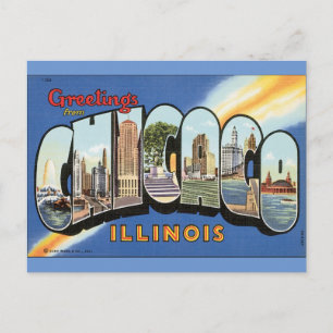 Vintage-Style-Postkarte Chicago Illinois Postkarte