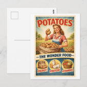 Vintage-Style Potato Advertisement Postkarte (Vorne/Hinten)