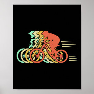 Vintage Style Radfahren Fahrrad Mountainbiken Radf Poster