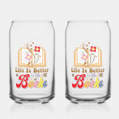 Vintage Style Reading & Library Graphic Dosenglas (Vorderseite)