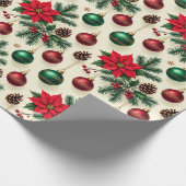 Vintage Style Retro Holiday Gift Wrap Geschenkpapier (Ecke)