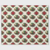 Vintage Style Retro Holiday Gift Wrap Geschenkpapier (Flach)