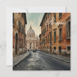 Vintage Style Rom Italienische Reise Aquarell Karte