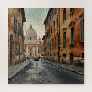 Vintage Style Rom Italienische Reise Wasserfarbe Puzzle