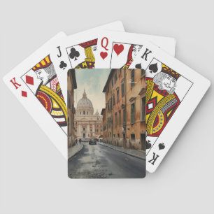 Vintage Style Rom Italienische Reise Wasserfarbe Spielkarten