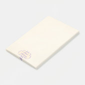 Vintage Style Romantic Name Shield Personalized Post-it Klebezettel (angewinkelt)