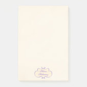 Vintage Style Romantischer Namensschild Personalis Post-it Klebezettel (Vorderseite)