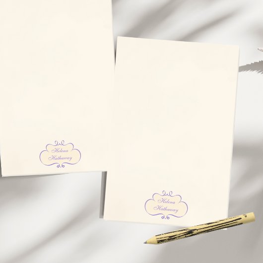 Vintage Style Romantischer Namensschild Personalis Post-it Klebezettel