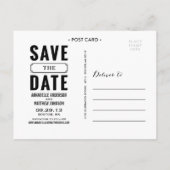 Vintage-Style Save-The-Date-Postkarte Ankündigungspostkarte (Rückseite)