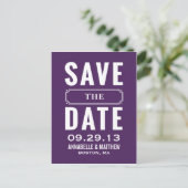 Vintage-Style Save-The-Date-Postkarte Ankündigungspostkarte (Stehend Vorderseite)