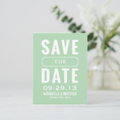 Vintage-Style Save-The-Date-Postkarte Ankündigungspostkarte (Stehend Vorderseite)