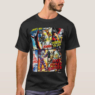 Vintage Style Sci-Fi-Horrorfilmplakat-Collage f T-Shirt