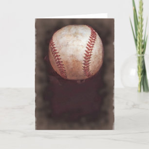 Vintage Style Sepia Baseball Kunstwerk Karte