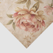 Vintage Style Shades of Pink Peonies Background Seidenpapier (Ausschnitt)
