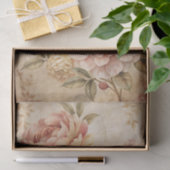Vintage Style Shades of Pink Peonies Background Seidenpapier (Geschenk)