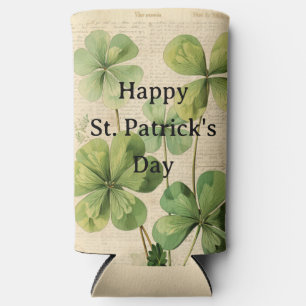 Vintage Style Shamrocks Frohen St. Patrick's Day Selters Dosenkühler