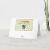 Vintage Style Snowfloral Weihnachtskarte Karte (Rückseite)