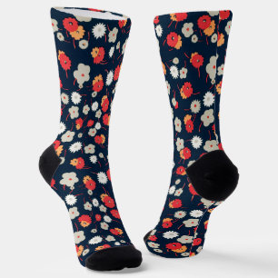 Vintage Style Spaß Blumen Verrückte Socken