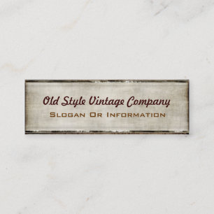 Vintage Style Stoff Look Visitenkarten Mini Visitenkarte