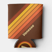 Vintage Style Stripes with Name Dosenkühler (Vorderseite)